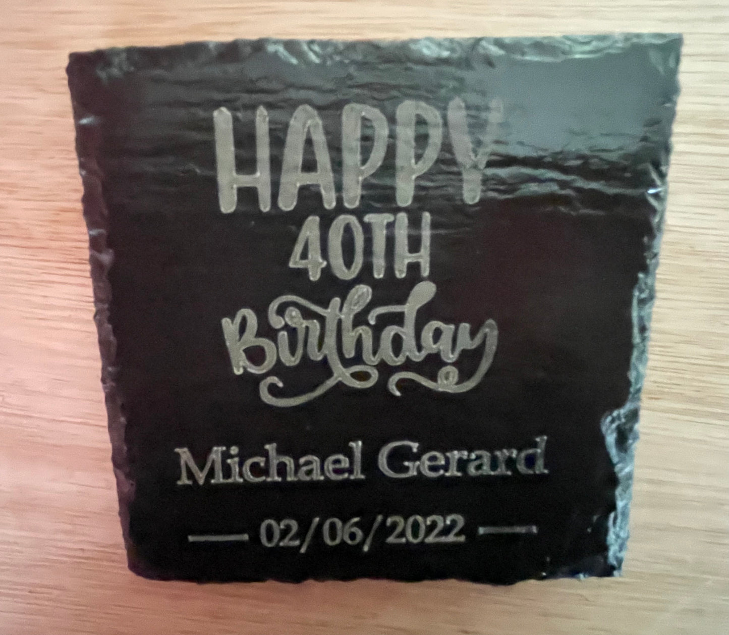 4 X Personalised Slate Coasters - drink coaster - unique gift - gifts for him - gifts for her - wedding gift - Christmas gift