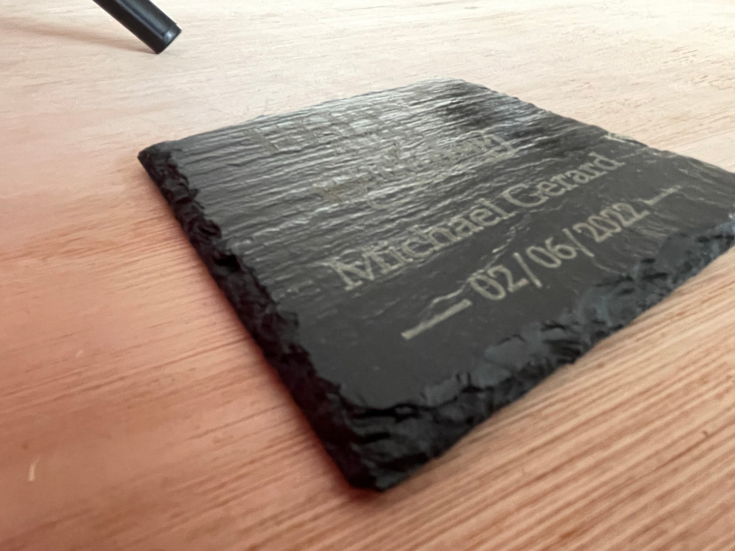 4 X Personalised Slate Coasters - drink coaster - unique gift - gifts for him - gifts for her - wedding gift - Christmas gift
