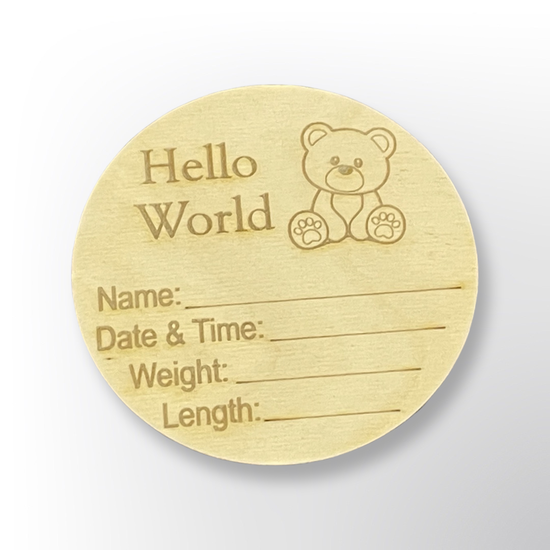 Welcome to the world baby announcement disc