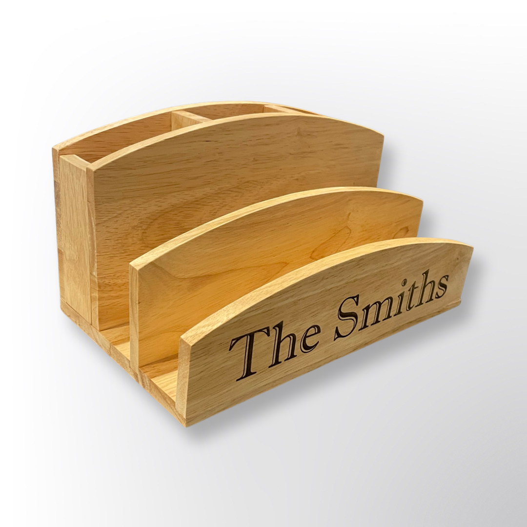 Letter desk tidy - personalised letter storage - hallway letter storage - new home gift