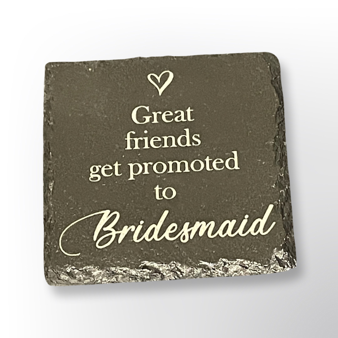 4 X Personalised Slate Coasters - drink coaster - unique gift - gifts for him - gifts for her - wedding gift - Christmas gift