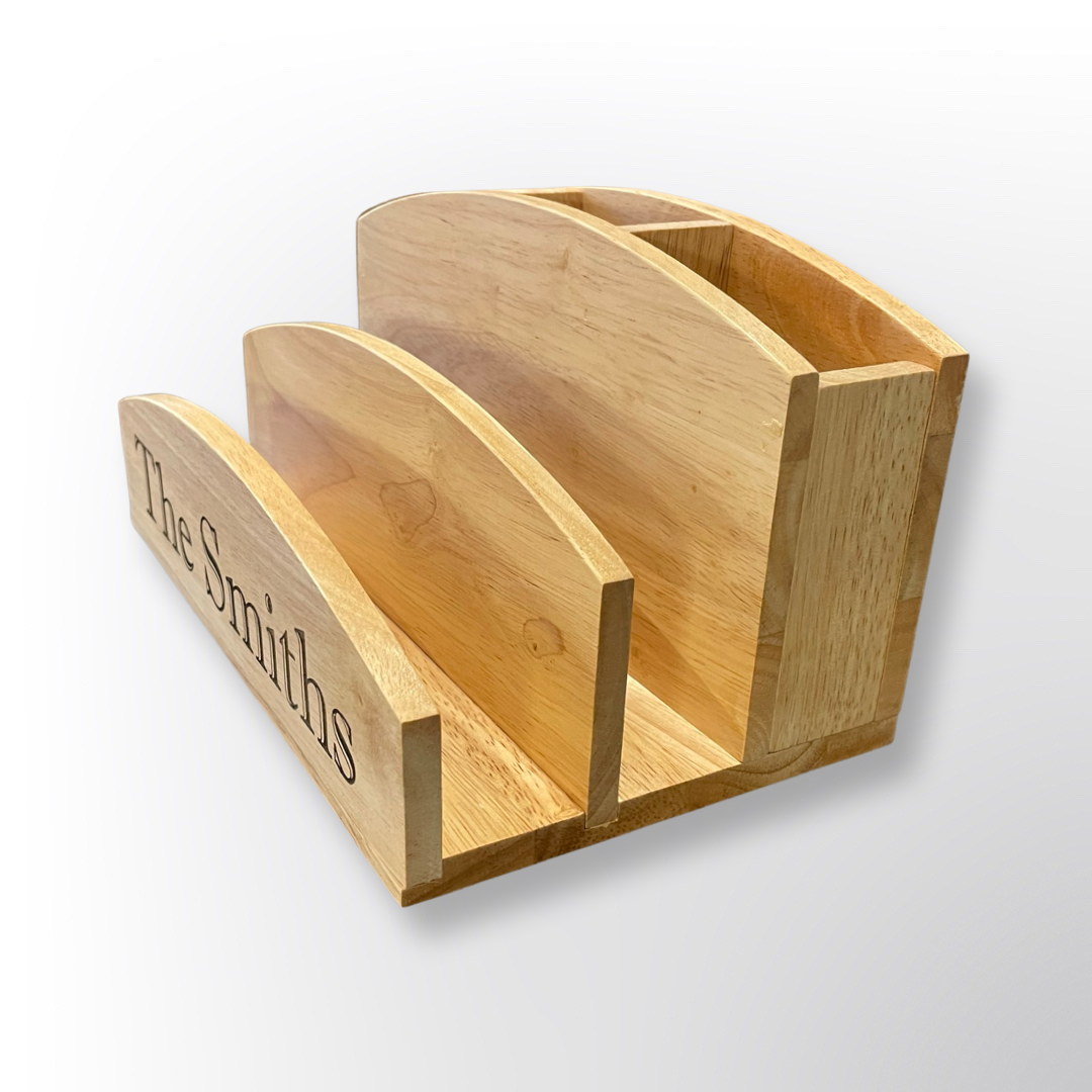 Letter desk tidy - personalised letter storage - hallway letter storage - new home gift