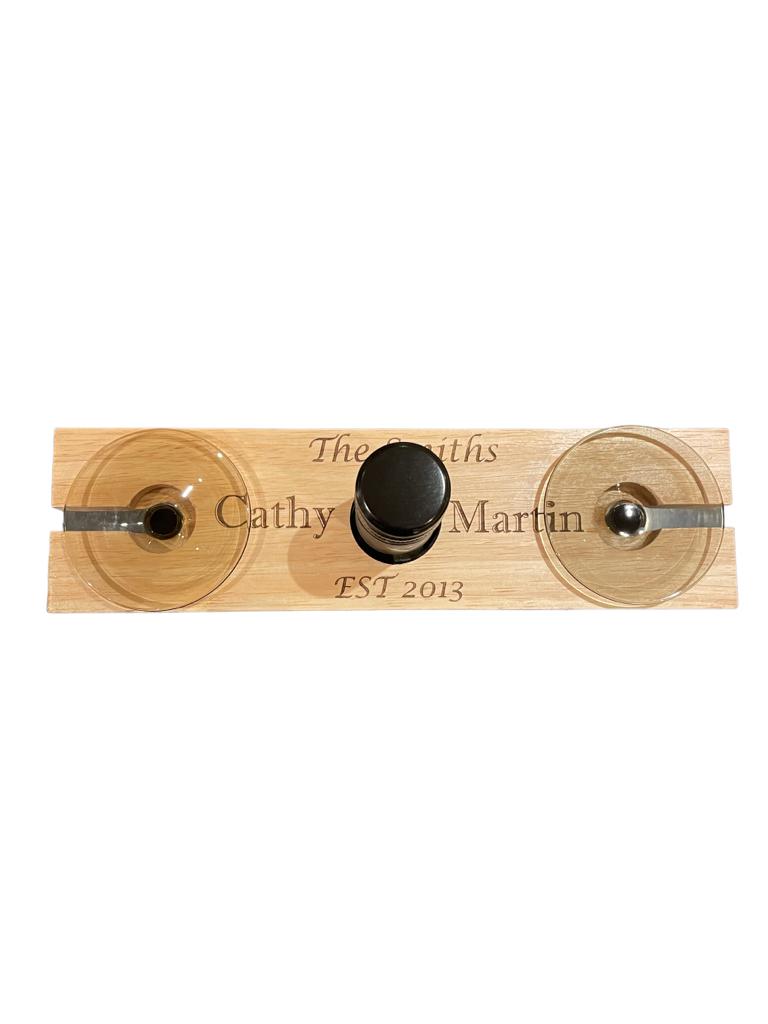 personalised wine bottle and glass holder - Wine butler