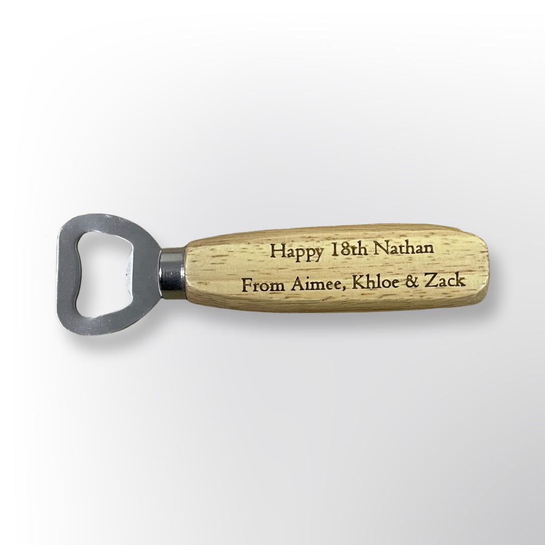 Personalised wooden Bottle opener