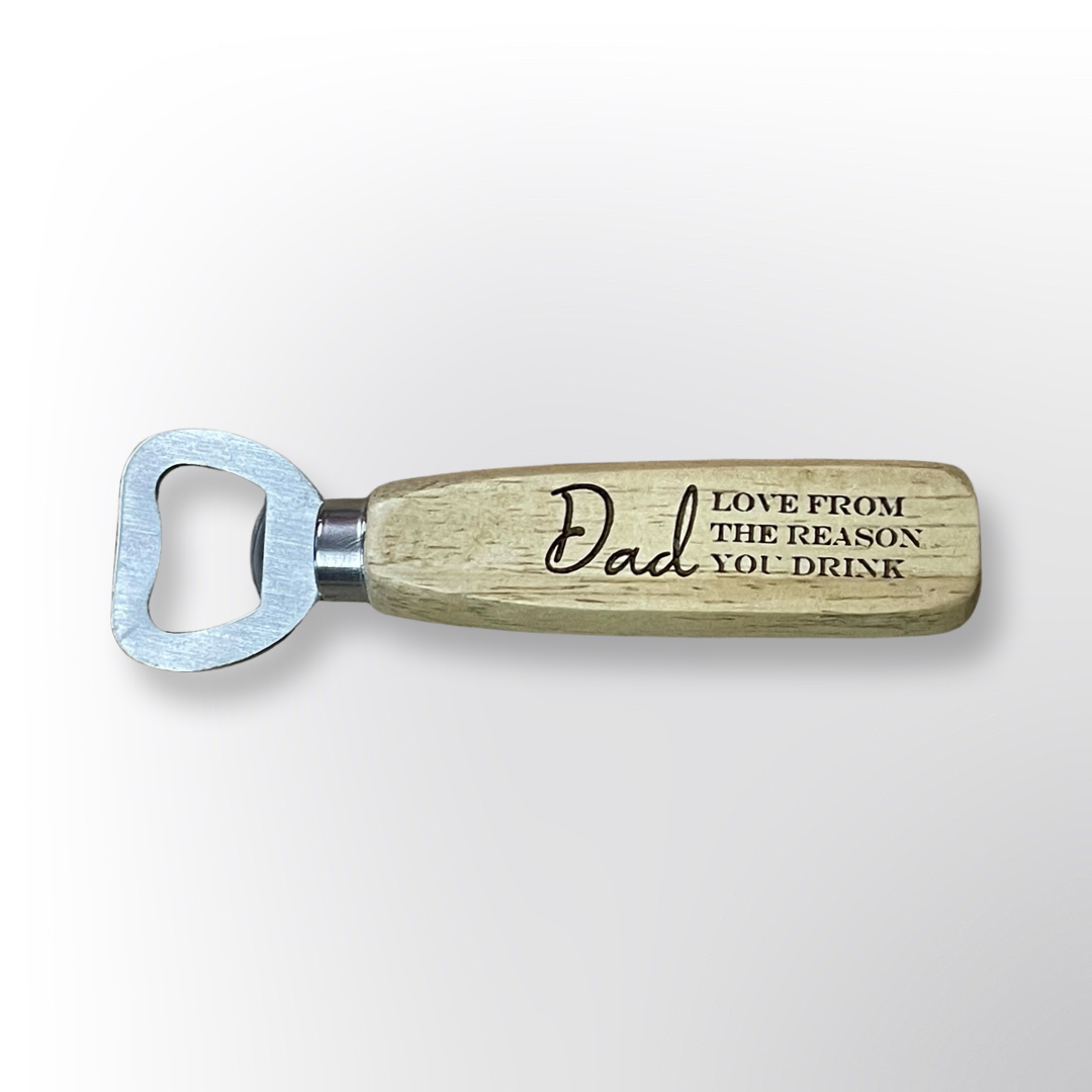 Personalised wooden Bottle opener