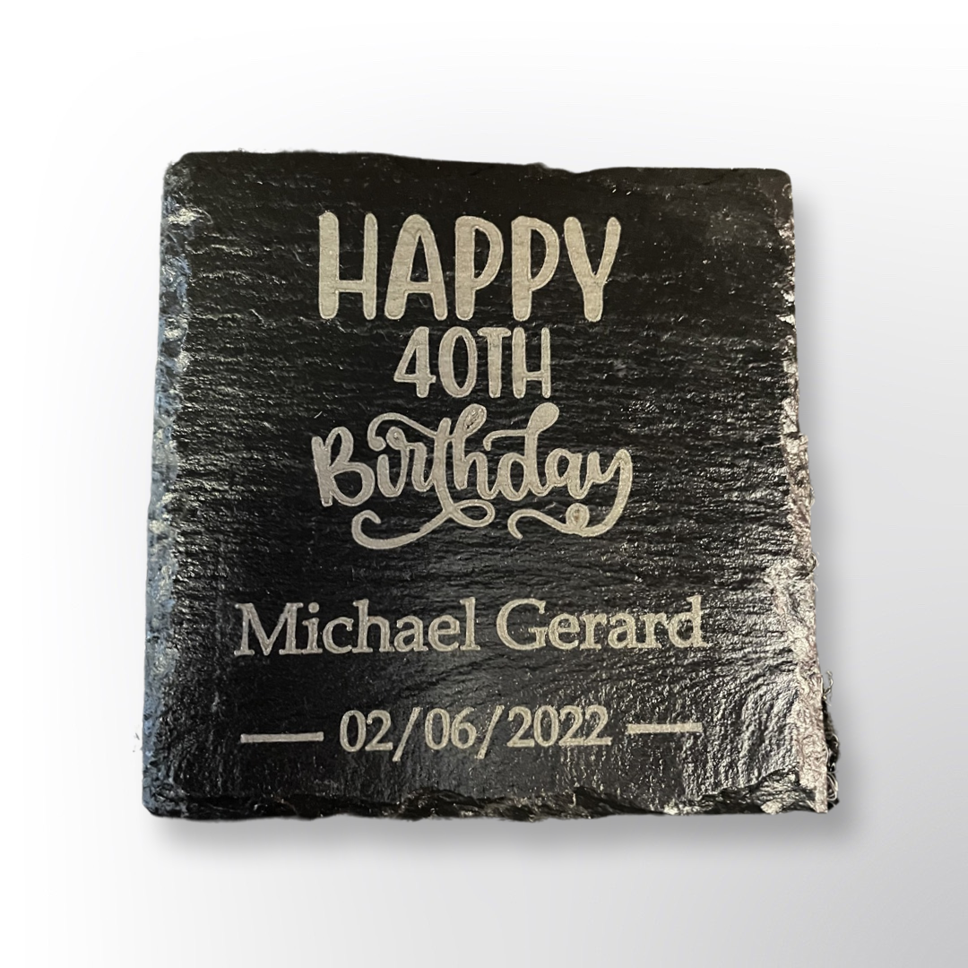 1 X Slate Coaster