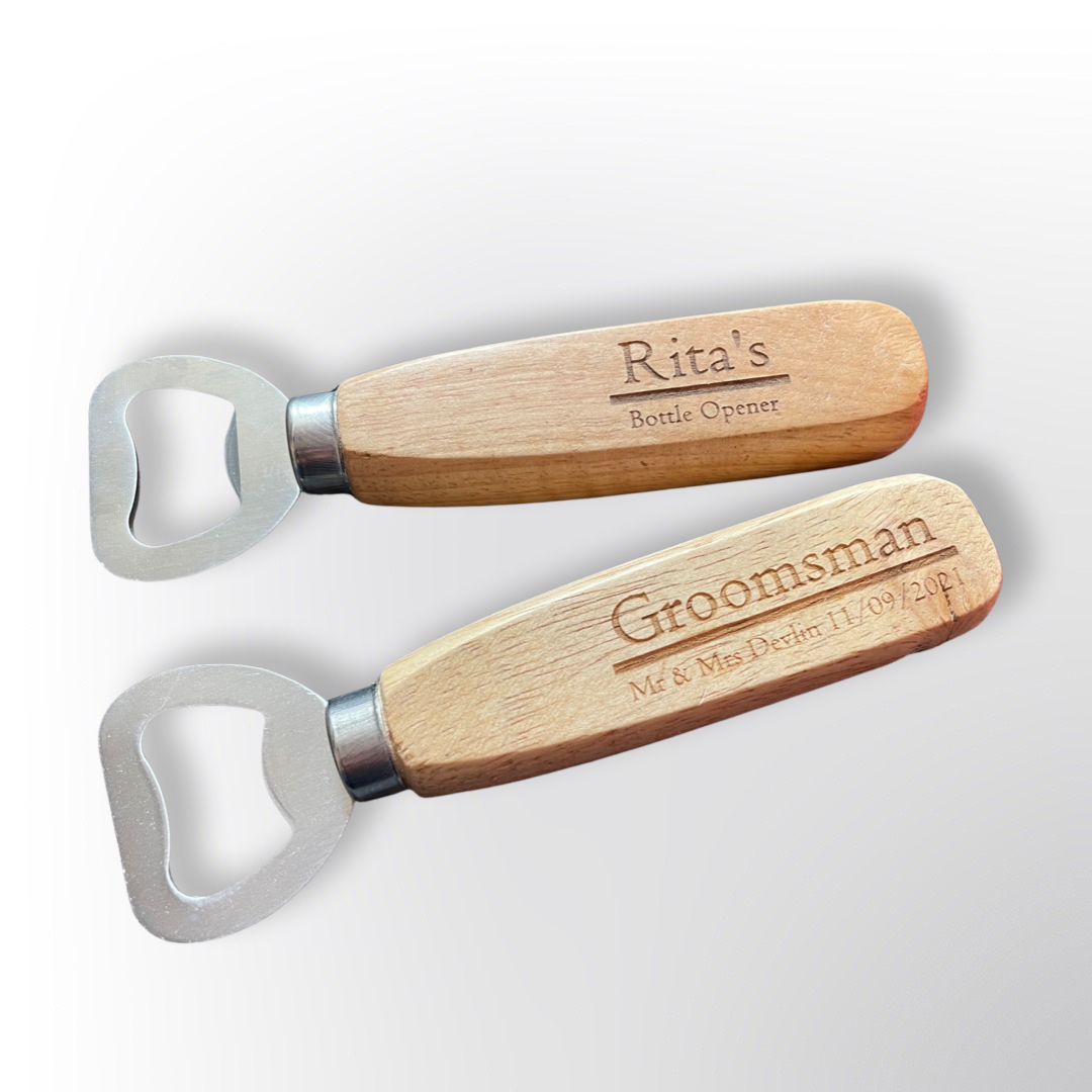 Personalised wooden Bottle opener