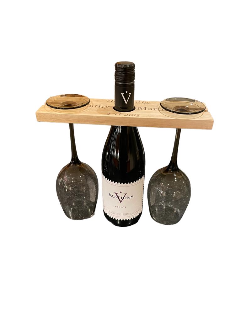 personalised wine bottle and glass holder - Wine butler