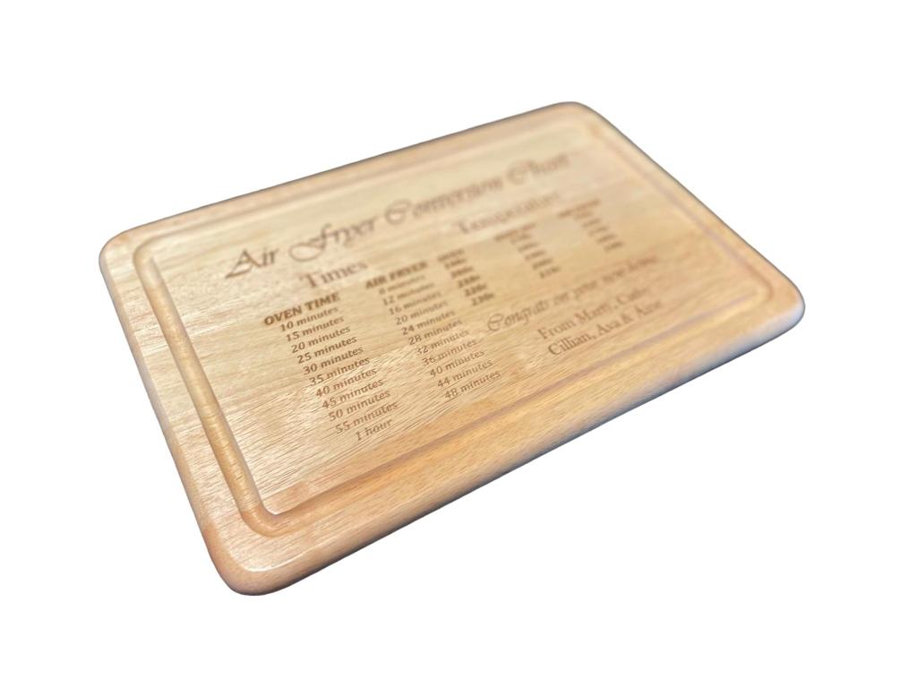 Air fryer conversion chart - Chopping board