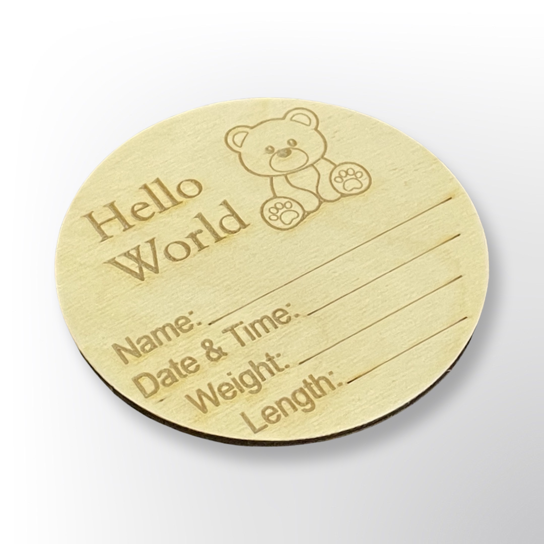 Welcome to the world baby announcement disc