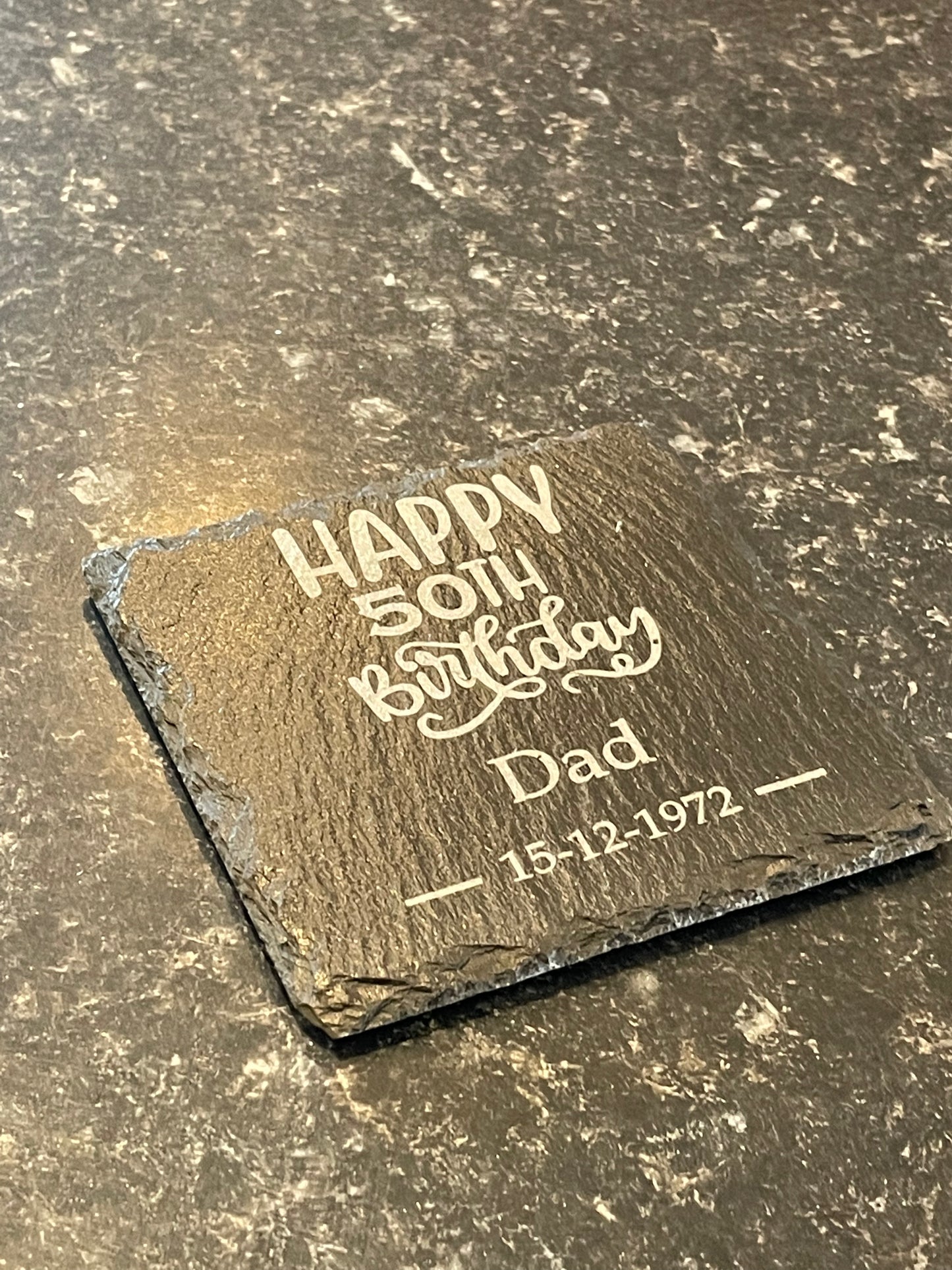 4 X Personalised Slate Coasters - drink coaster - unique gift - gifts for him - gifts for her - wedding gift - Christmas gift