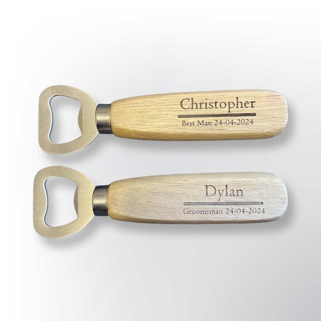 Personalised wooden Bottle opener