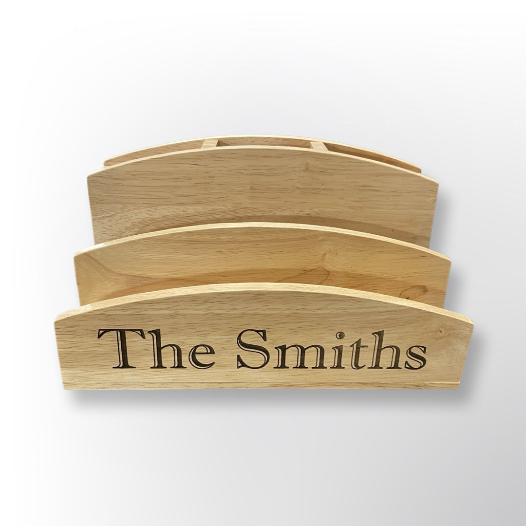 Letter desk tidy - personalised letter storage - hallway letter storage - new home gift
