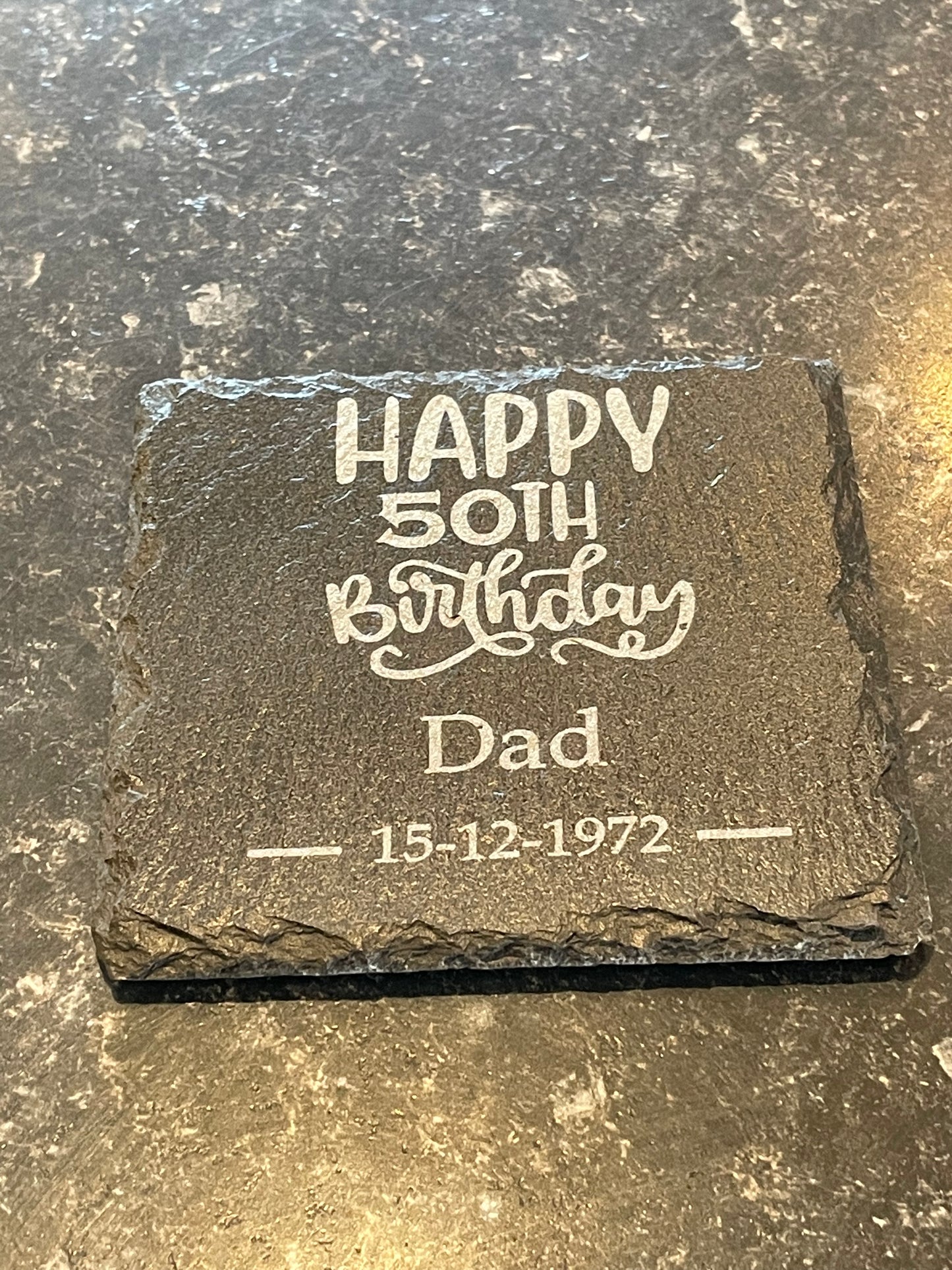 4 X Personalised Slate Coasters - drink coaster - unique gift - gifts for him - gifts for her - wedding gift - Christmas gift