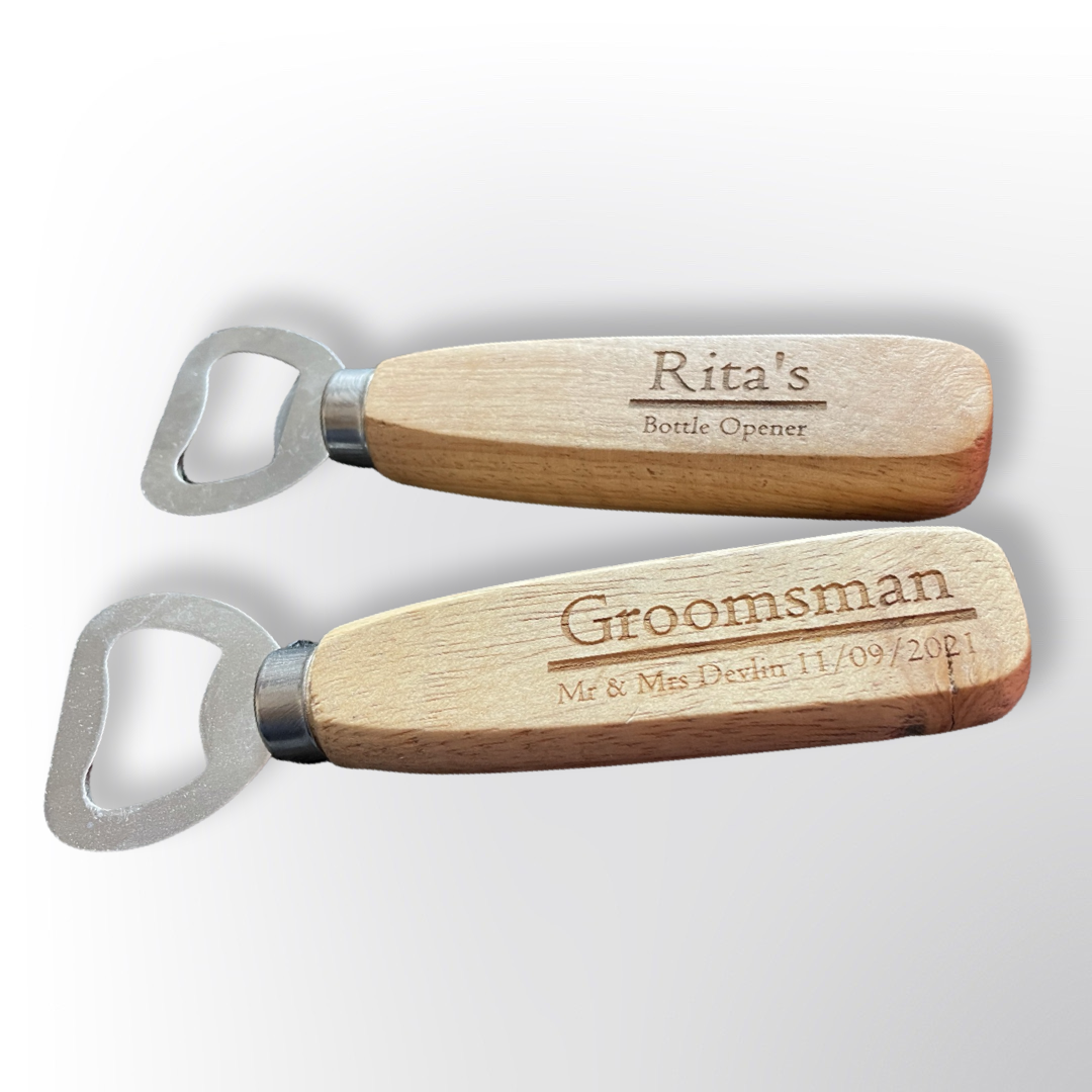 Personalised wooden Bottle opener