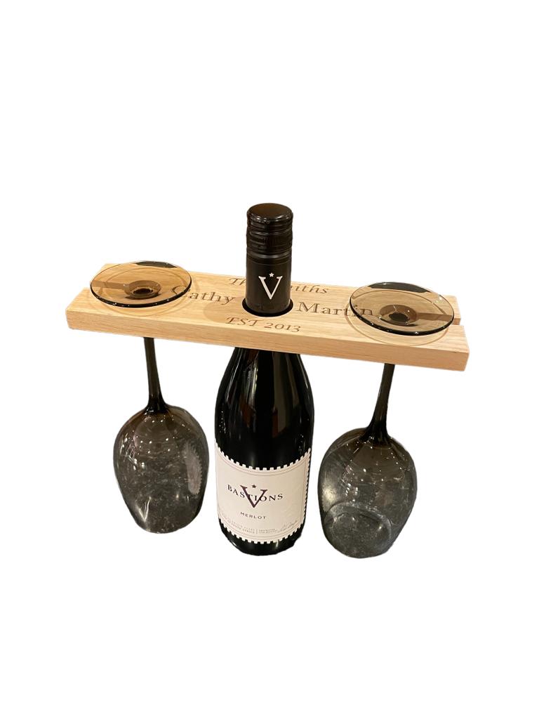 personalised wine bottle and glass holder - Wine butler