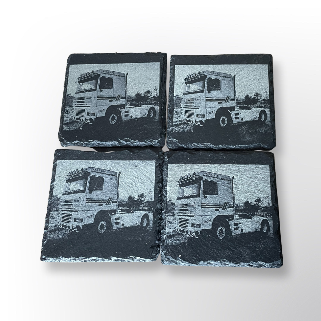 4 X Personalised Slate Coasters - drink coaster - unique gift - gifts for him - gifts for her - wedding gift - Christmas gift