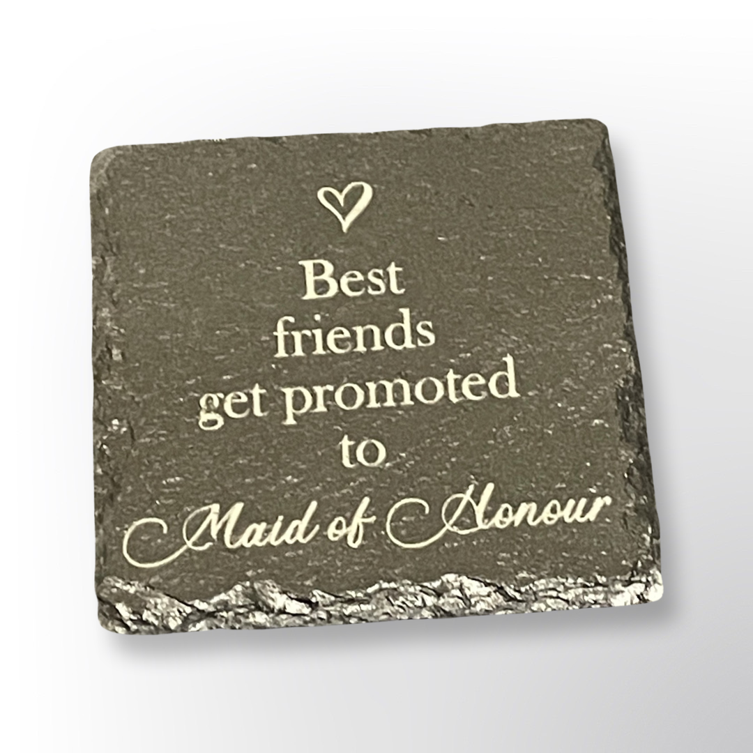 4 X Personalised Slate Coasters - drink coaster - unique gift - gifts for him - gifts for her - wedding gift - Christmas gift