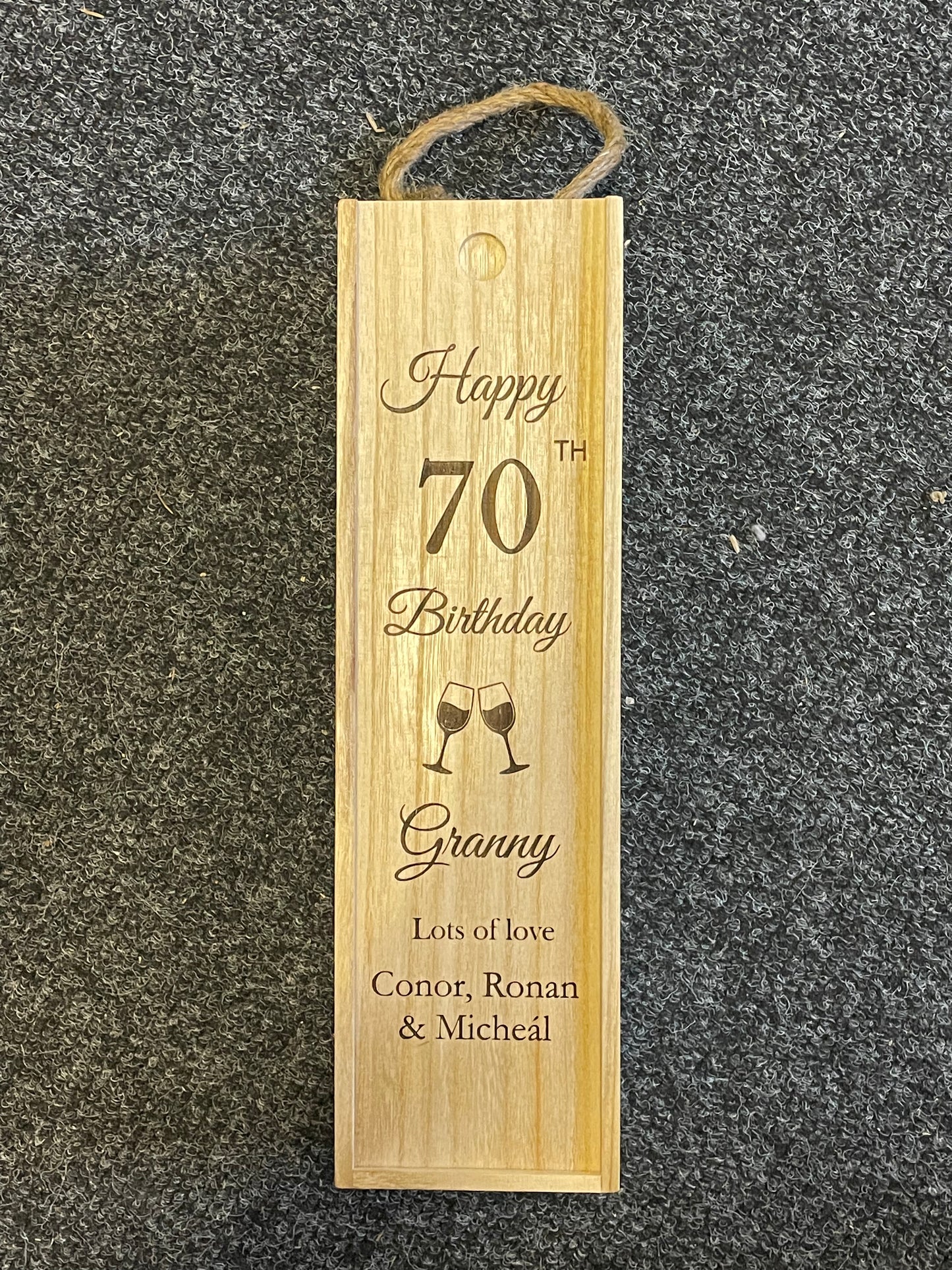 Personalized wooden wine gift box - Laser Engraved - Any celebration gift - Weddings - birthdays - new baby - new business