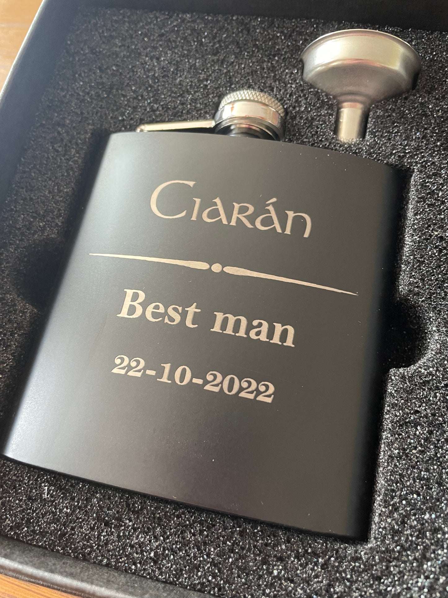 Black Hip Flask